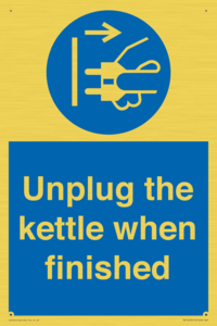 Unplug the kettle when finished